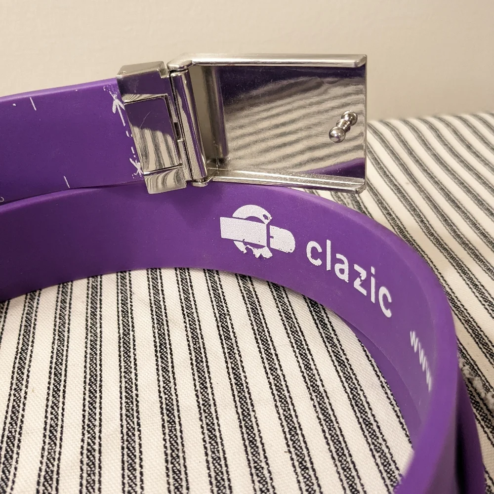 Clazic Purple Golf Belt Silicone with Floral‎ Buckle